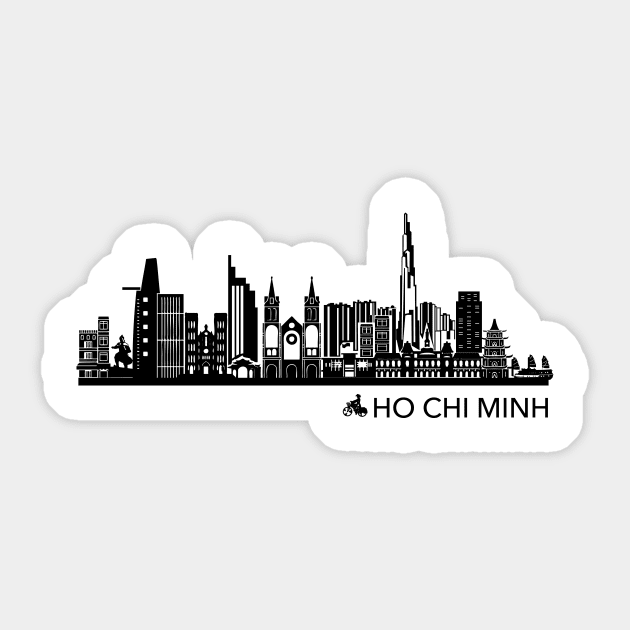 Ho Chi Minh Skyline Sticker by Elenia Design